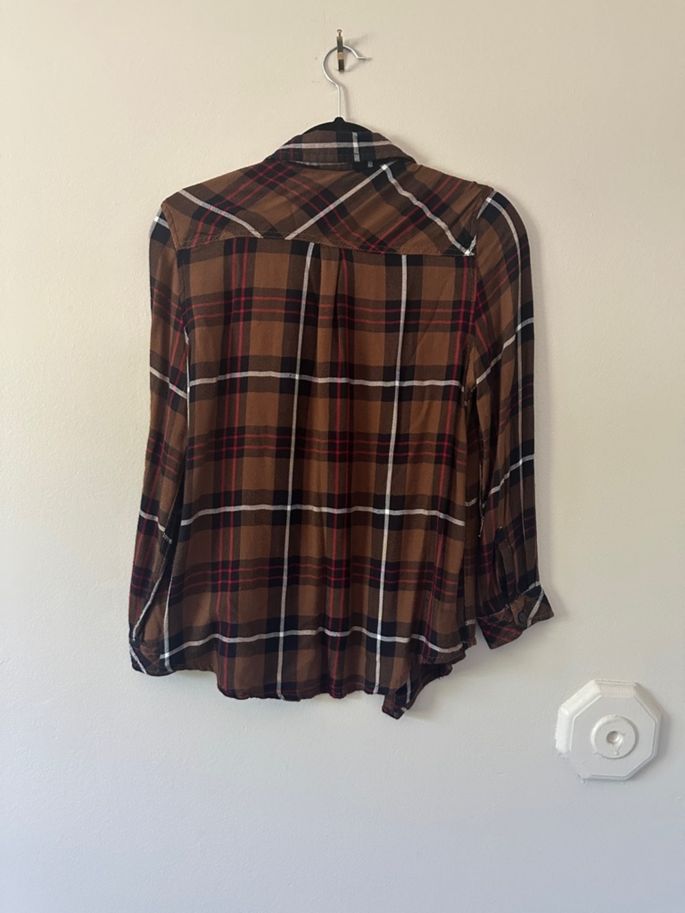 beachlunchlounge Brown Plaid Button-Down Shirt - Picture 8 of 8